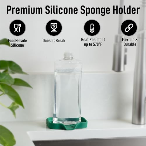 Small Silicone Sponge Holder (Pine Green (Small) / Small (4.9x3.3))