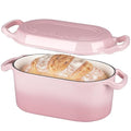 Oval Dutch Oven Pot with Lid (Pink)