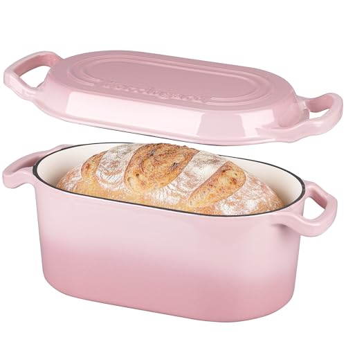 Oval Dutch Oven Pot with Lid (Pink)