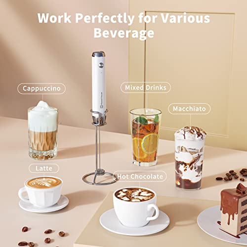 LunaFro Rechargeable Milk Frother (White)