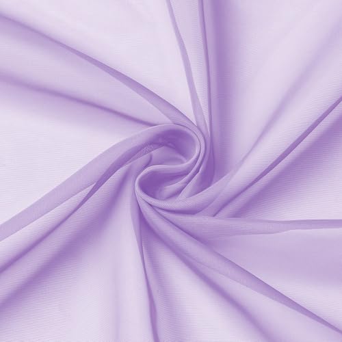 Light Purple Sheer Curtain Panels Pair Sold 96 Inch Length (42"W x 96"L (Pack of 2) / Lavender)
