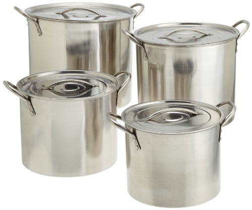 Star Crafts 4 Piece Stainless Steel Stock Pot Cookware Set Contains 4 Stockpots and 4 lids