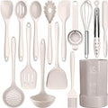 Silicone Cooking Utensils Set (Khaki)