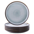 Ceramic Dinner Plates Set of 6 (10.5 Inch for 6 / Reactive-Gray White)