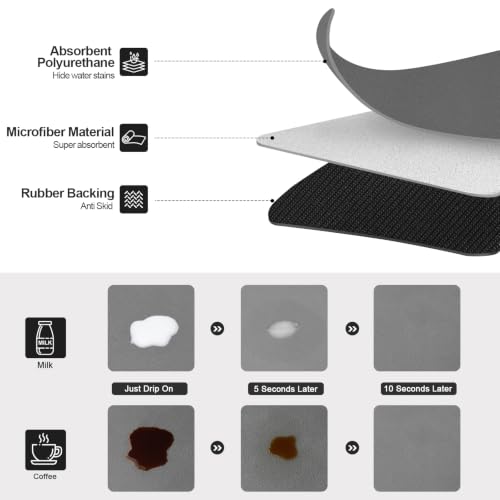 Coffee Mats for Coffee Bar Accessories (Dark Gray / 19" x 12")