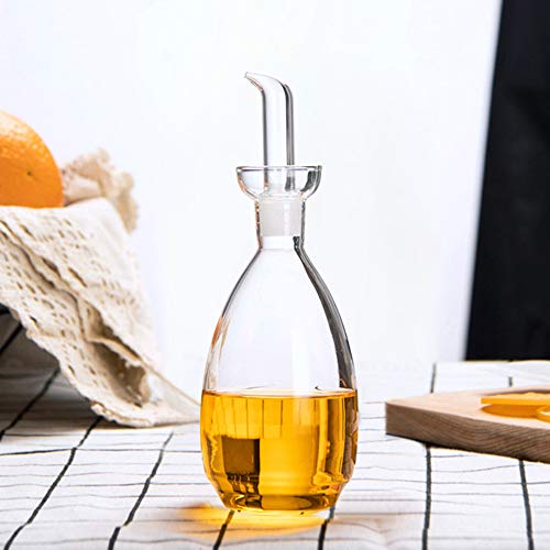 Glass Oil Bottle with Spout (8.5 Ounces)