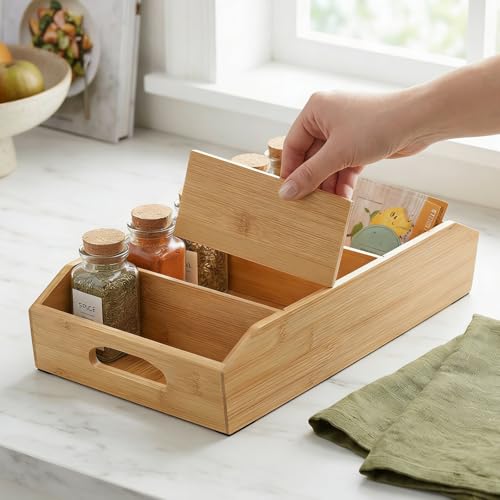 2 Pack Bamboo Pantry Organizers