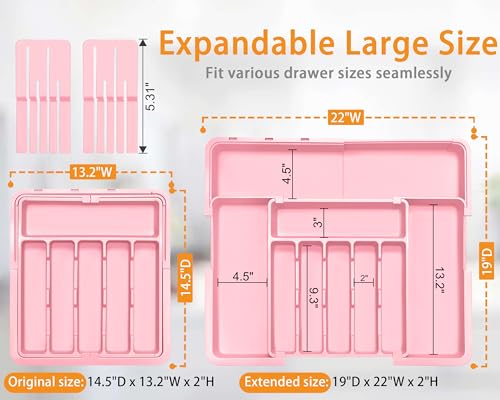 Silverware Organizer (Pink)