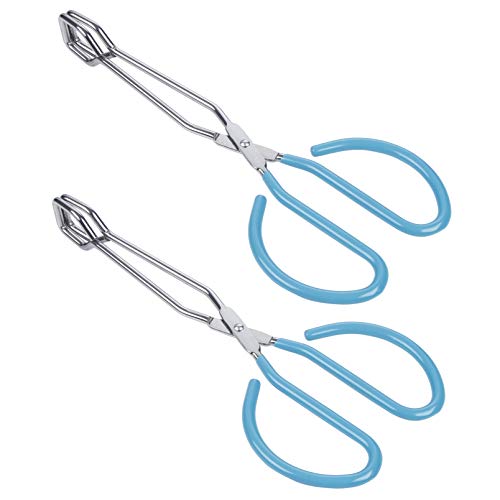 10 Inch Stainless Steel Scissor Tongs (blue 10"+10")