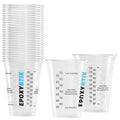 Pack of 25] 10oz Disposable Graduated Measuring Cups for Mixing (25 Pack)