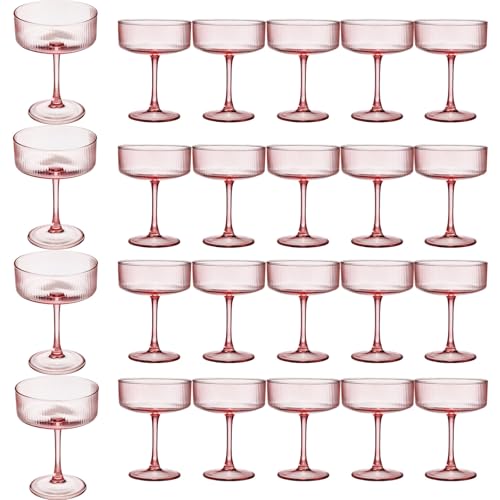 Martini Glasses Set of 24 (Pink / 24 PCS)