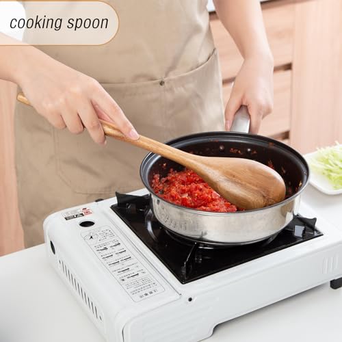2PCS Wooden Spoons for Cooking (Light Brown(A))