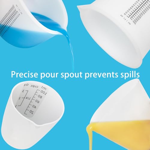 1000ML Large Silicone Measuring Cups for Resin (1000ml+100ml kit / Black)