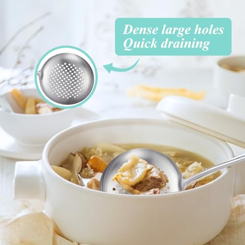 Soup Ladle and Slotted Spoon Set of 2 (2PCS)