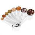18 8 Stainless Steel Measuring Spoons with Engraved Metric (Set of 8)