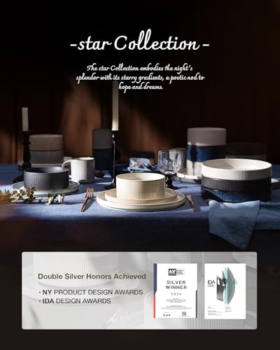 Star Stoneware Dinnerware Set (Matte Sage Green)