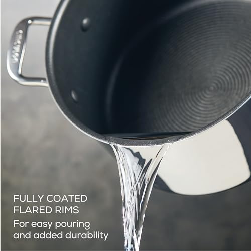 C1 Series Clad Stainless Steel with ScratchDefense Technology Cookware Nonstick Induction Stockpot with Lid (8 Quart)