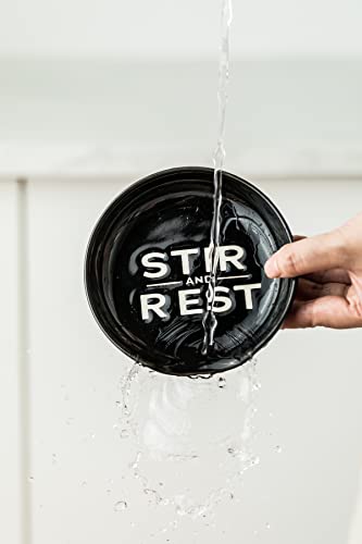 Ceramic Spoon Rest for Stove Top (Black/White)