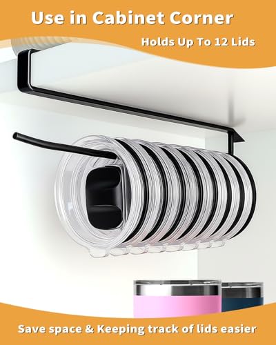 Tumbler Lid Organizer (Black / 2Pack(Narrow & Wide))