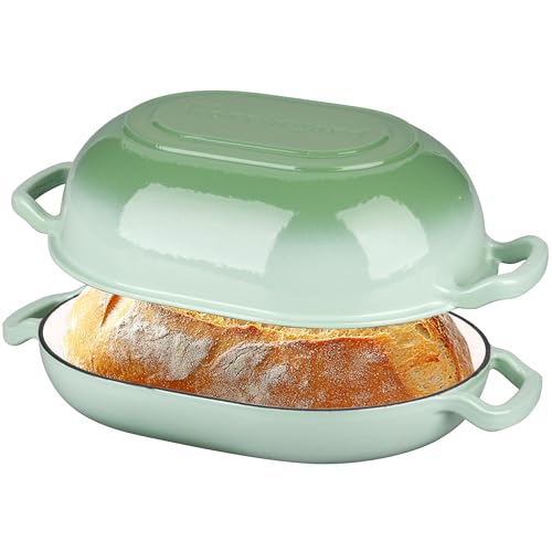 Enameled Cast Iron Sourdough Bread Oven (7 QT / Green)