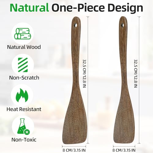2PCS Wooden Spatula