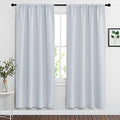 Curtains for Bedroom Living Room Nursery Office 72 inches Long (Greyish White / 34"W x 72"L (Pack of 2))
