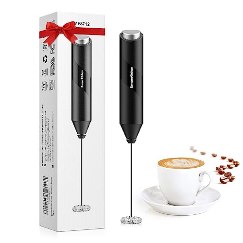 Electric Milk Frother Handheld (Black)