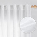 Floor to Ceiling Curtains 120 Inches White Sheer Window Drapes 2 Panel Sets Back Tab Draperies Linen Look Boho Fabric (50"W x 120"L (Pack of 2) / White)