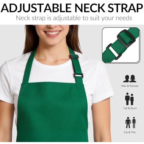 Large Chef Apron for Men and Women (Green)