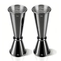 2 Pack Stainless Steel Cocktail Jiggers (2 Pack-B / Black)