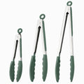Kitchen Tongs with Silicone Tips (Sage Green)
