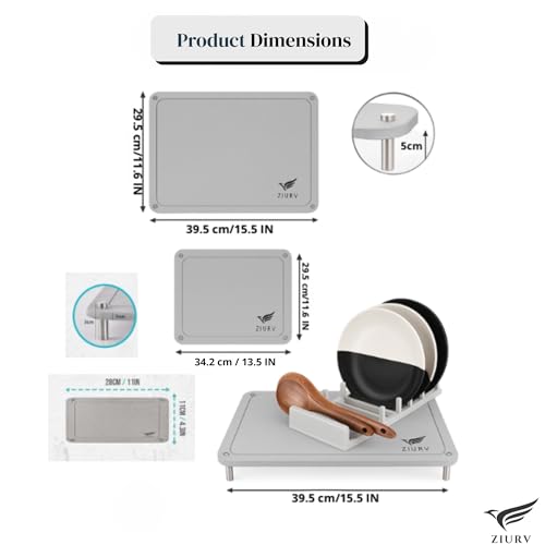 6 PCS Stone Drying Mat Set for Kitchen Counter
