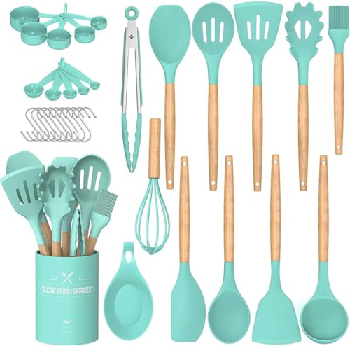 Kitchen Cooking Utensils Set (Green)