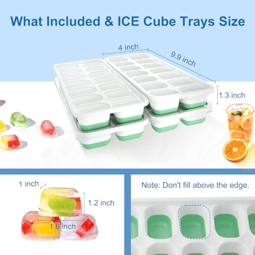 Ice Cube Tray (Sage Green / 4 Pack)