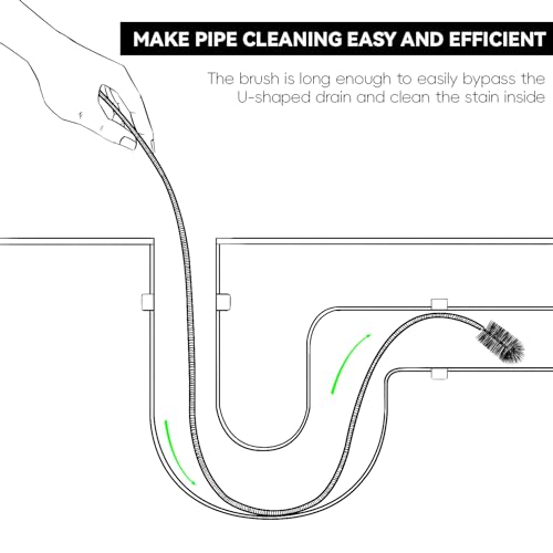 Flexible Drain Brush (Black)