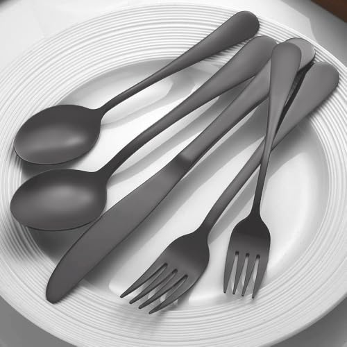 Matte Black Silverware Set for 8 (Matte Black)