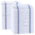Dish Towels 30 Pack Blue Stripe 100% Cotton Kitchen Towel 15x25 Inch Tea Towels (Blue Stripe / Pack of 30)