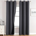 100% Blackout Curtains for Bedroom 84 Inches Long 2 Panels Set (38"W x 84"L (Pack of 2) / Dark Grey)