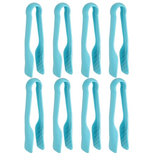 8 Pcs Toaster Tongs (6 Inch / Blue)