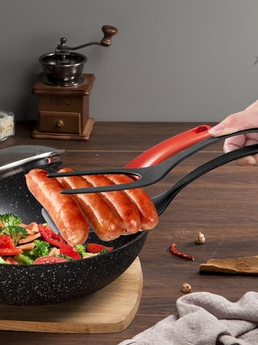 2Pcs Egg Flipper Spatula (Black)