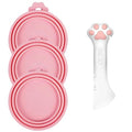 4pcs Cat Wet Food Spoon with Can Lids 3 oz (Pink 1)