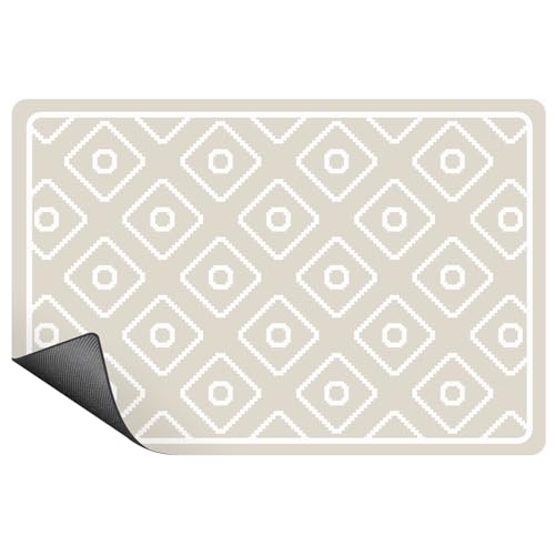 Dish Drying Mat (S: Khaki / 11.8" x 19.6")