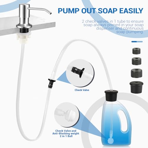 Sink Soap Dispenser Extension Tube Kit (White / 47" (Pack of 1))