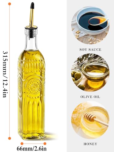 4 Pcs Olive Oil Dispenser Bottle for Kitchen (Square)