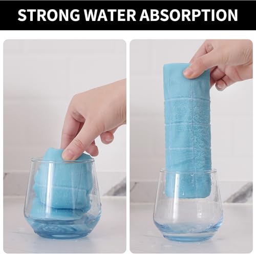 100% Cotton Terry Kitchen Towels (Sky Blue / 13 X 28 - 6 Pack)