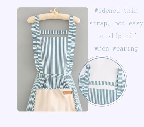 2 Pack Kitchen Aprons (Blue/Grey)