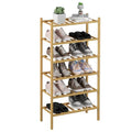 6 Tier Bamboo Small Shoe Rack (Natural / 6-Tier(Small))