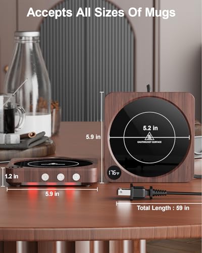 Coffee Mug Warmer for Desk (Wood)