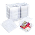 100 Count Heavy Duty Clear Clamshell Food Containers Hinged with Lids (100Pcs Clear Sandwich Containers)