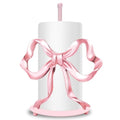 Valentine's Day Trendy Bow Paper Towel Holder Cute Pink Bow Knot Kitchen Decor Accessories Large Metal Towel Holder Stand for Coquette Home Party Bathroom Countertop (Bow)
